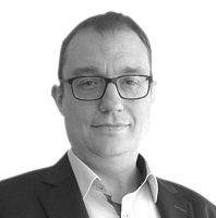 Headshot of Martin Macke, greyscale